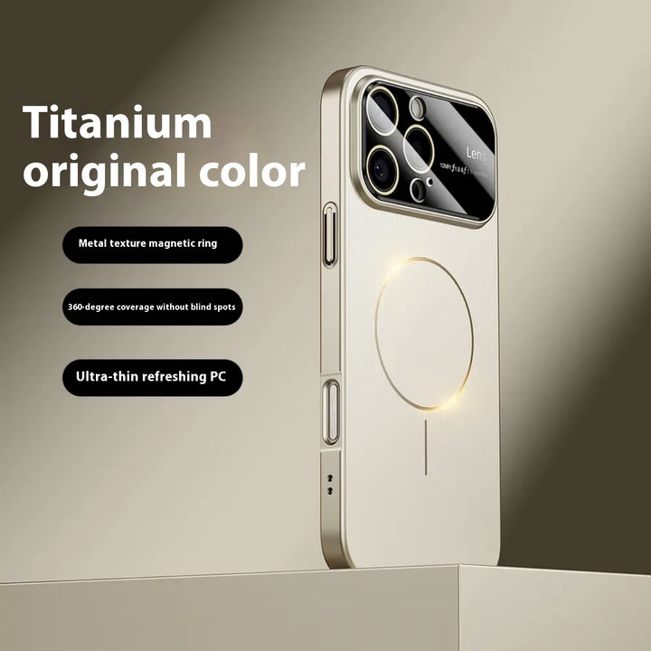 Cirkulär magnetisk telefonfodral med stort fönster frostad design i olika färger