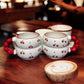 Handmade Ceramic Cherry Mugs Set of 2 325ml Capacity for Fruit Themed Drinkware - Teleplus handmade ceramic cherry mugs