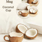 Handmade Ceramic Coconut Design Cup for Tropical Themed Drinkware - Teleplus Vibes handmade ceramic coconut design