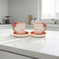 Handmade Ceramic Coffee Cup Set with Mushroom Handles for Cozy Mornings - handmade ceramic coffee mushroom-shaped