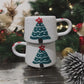 Handmade Ceramic Mug Set with Pine Tree Design for Nature Lovers - pine tree design handmade ceramic mug nature lovers