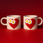 Handmade Floral Heart Mugs Set of 2 for Romantic Coffee and Tea Enjoyment - Teleplus handmade floral heart mugs