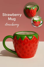 Handmade Large Strawberry Ceramic Cup for a Sweet Drink Experience - strawberry ceramic cup handmade large sweet drink