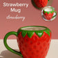 Handmade Large Strawberry Ceramic Cup for a Sweet Drink Experience - strawberry ceramic cup handmade large sweet drink