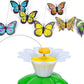 Interactive Rotating Butterfly Cat Toy Battery Operated Moving Cat Teaser Toy