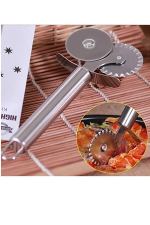 Dough Pizza Pastry Cutter Double Headed Dough Roller and Shaping Wheel