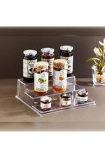 3-Tier Spice Cosmetic Stand Acrylic Display Rack Stylish Practical Organizer
