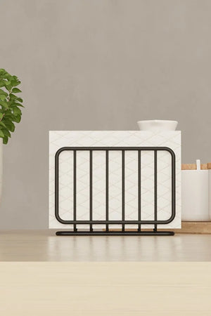 Black Metal Napkin Holder Modern Tabletop Napkin Organizer for Kitchen and Dining Table