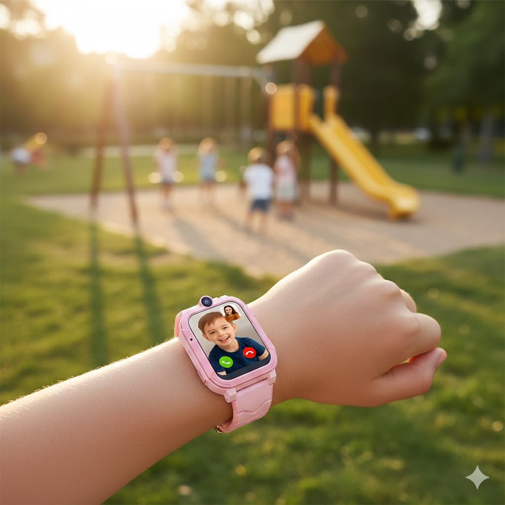 4G Android Kids Smartwatch with SIM Card GPS + WiFi + LBS Tracker Waterproof IP67 SOS Emergency Button HD Video Call