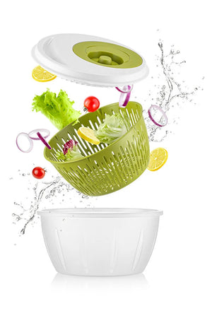 Salad Spinner 4.5L Vegetable Dryer with Ergonomic Handle Large Bowl