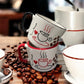 Set of 2 Handmade Ceramic Mugs with Coffee-Themed Hand-Painted Designs - handmade ceramic mugs coffee-themed designs